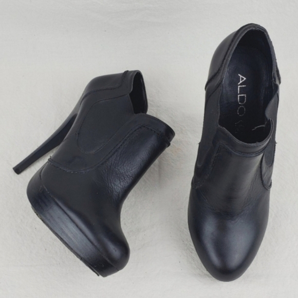 Cybele – Women Black Ankle boot - ALDO Aldo black leather ankle bootie size 36